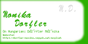 monika dorfler business card